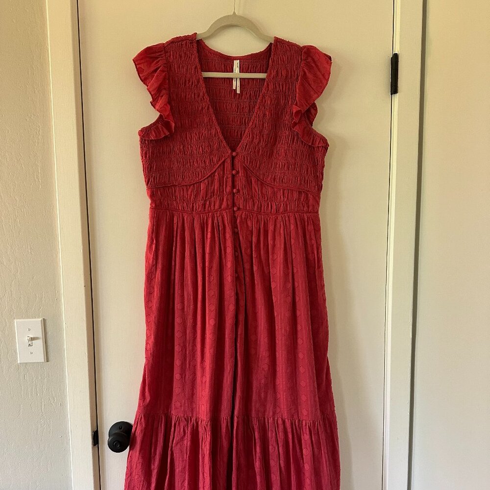 EUC - Anthropologie Peregrine Midi Dress - L